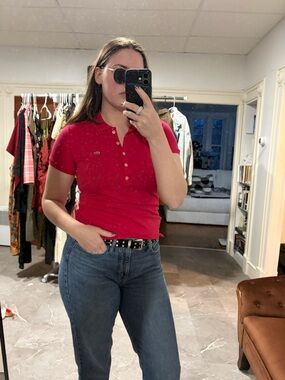Lacoste Women's Red Polo Shirt